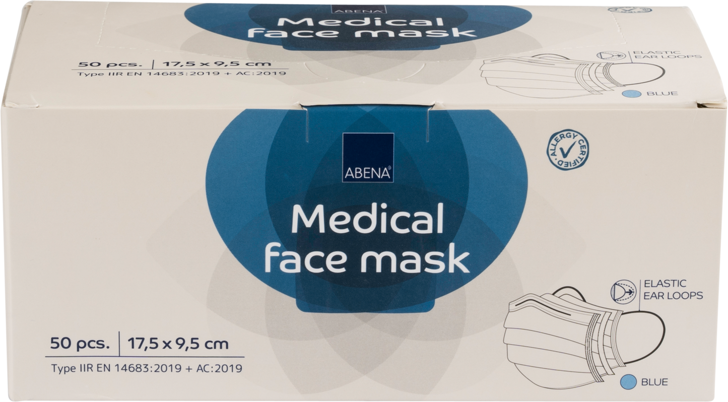 Type IIR Disposable Face Mask with Ear Loops | 3-ply