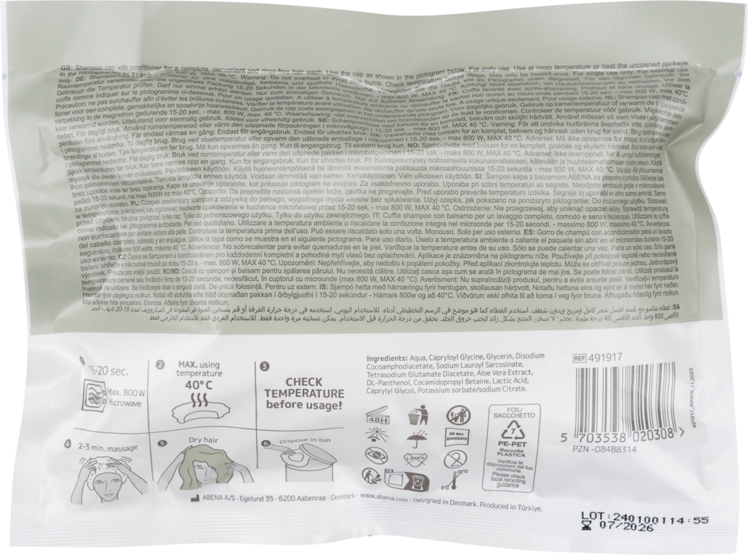 Shampoo Cap with Conditioner