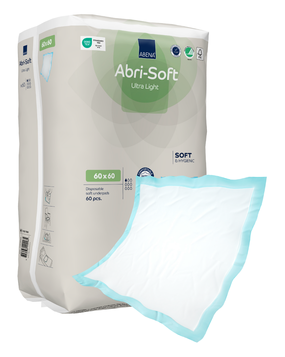 Abri-Soft Ultra Light disposable underpad - 60x60cm