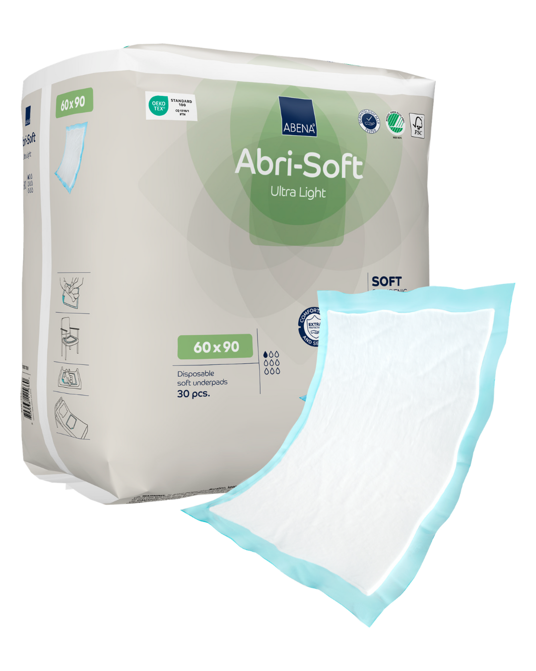 Abri-Soft Ultra Light disposable underpad - 60x90cm