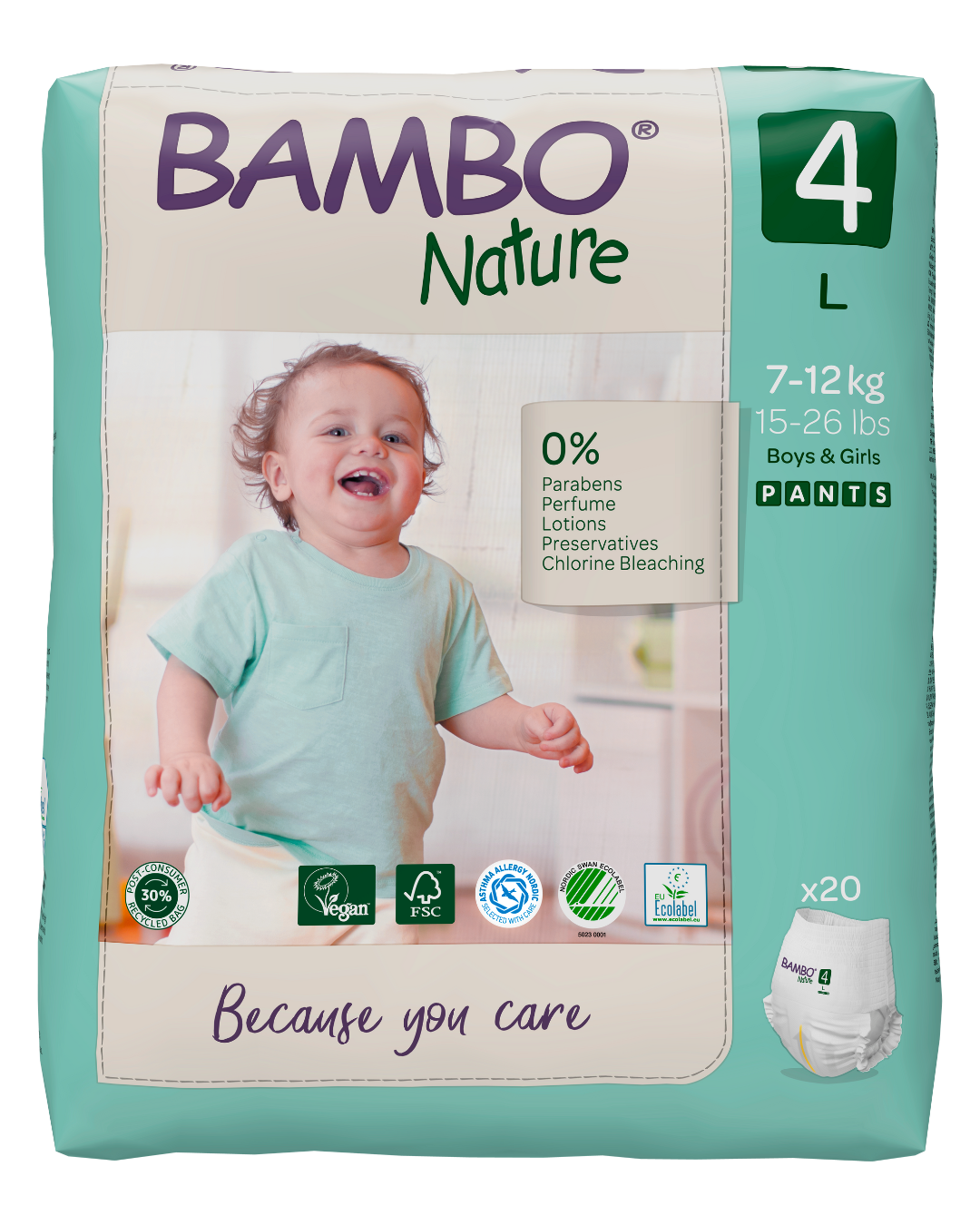 Bambo Nature Training Pants - Size 4 (7-14kg)