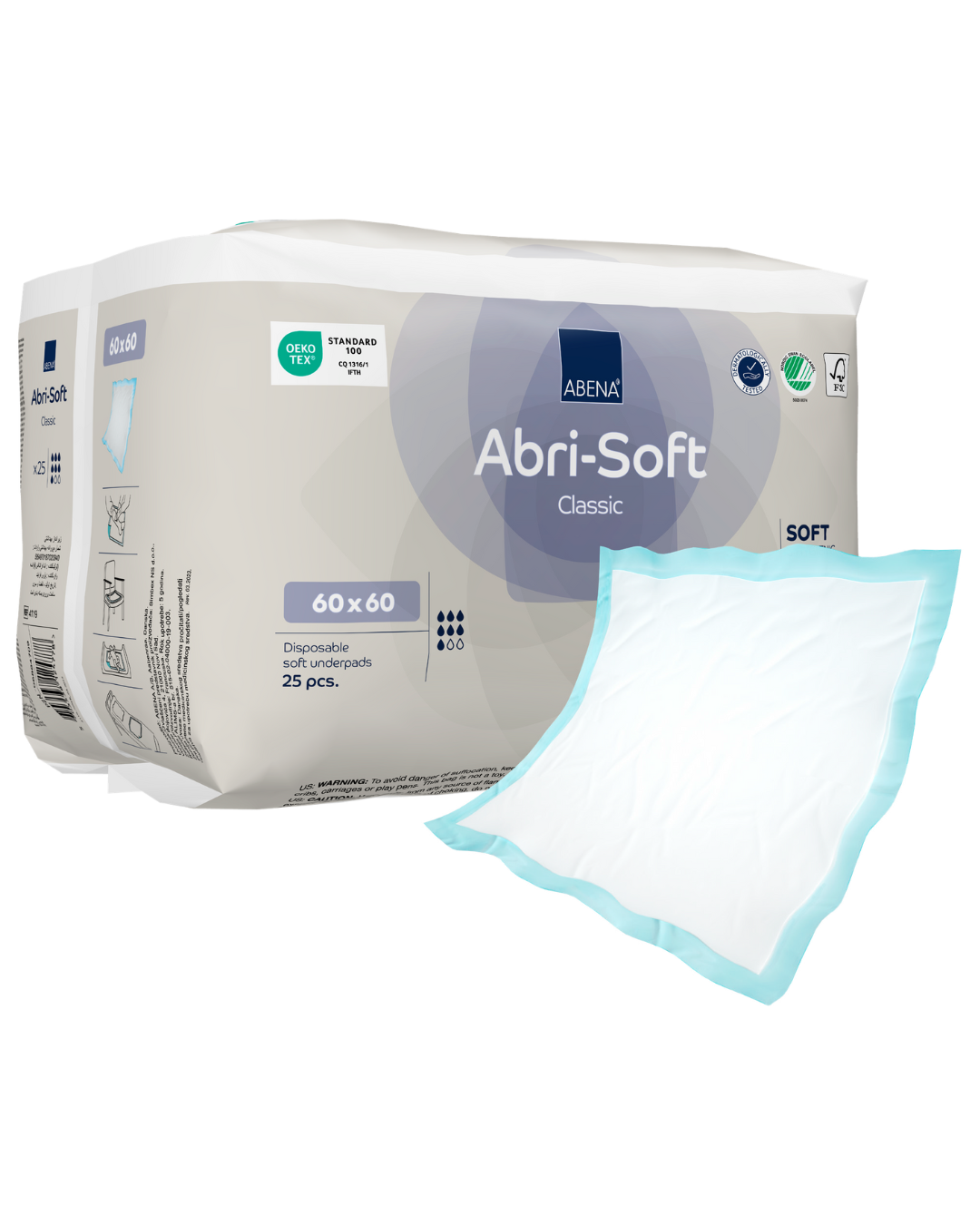 Abri-Soft Classic Disposable Underpads | 60x60cm