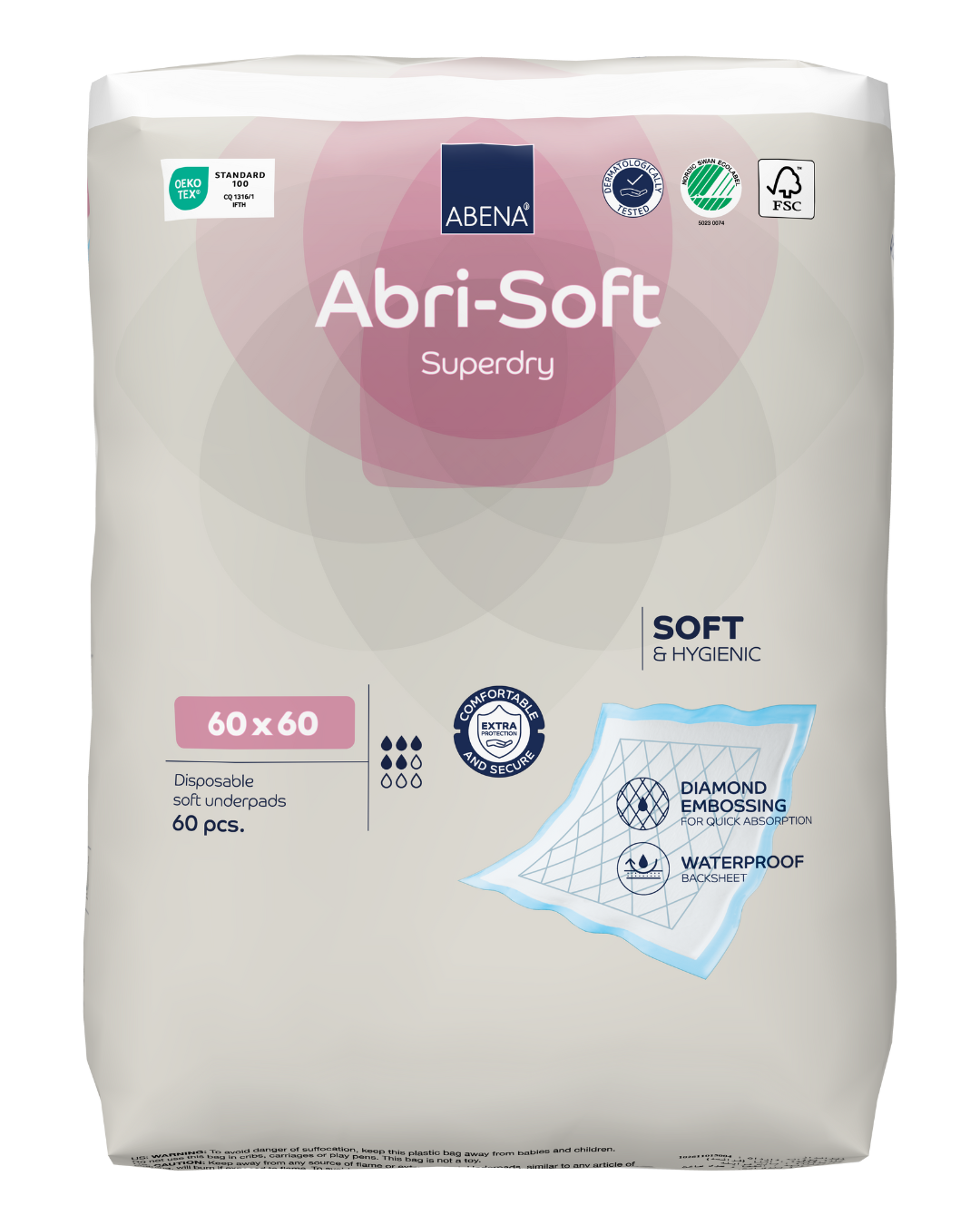 Abri-Soft Superdry Disposable Sheets - 60x60 cm