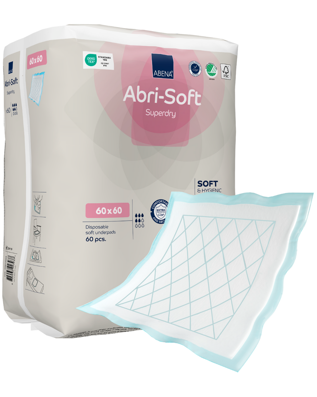 Abri-Soft Superdry Disposable Sheets - 60x60 cm
