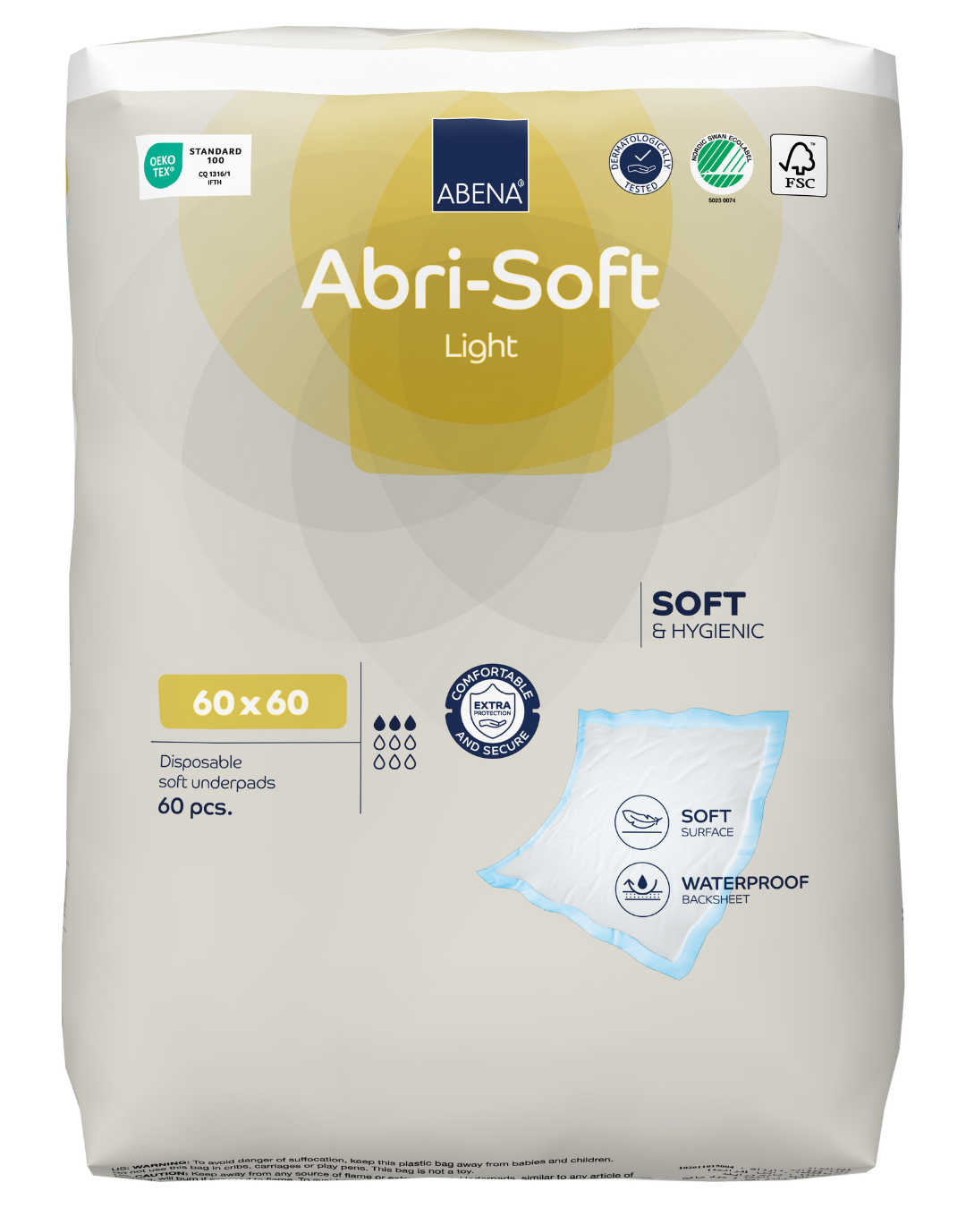Abri-Soft Light Disposable Sheets - 60x60 cm