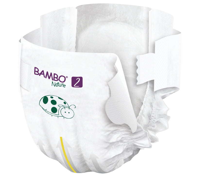 Bambo Nature Eco Nappies - Size 2 (7-13lbs/3-6kg)