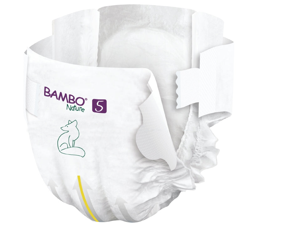 Bambo Nature Eco Nappies - Size 5 (26-49lbs/12-22kg)