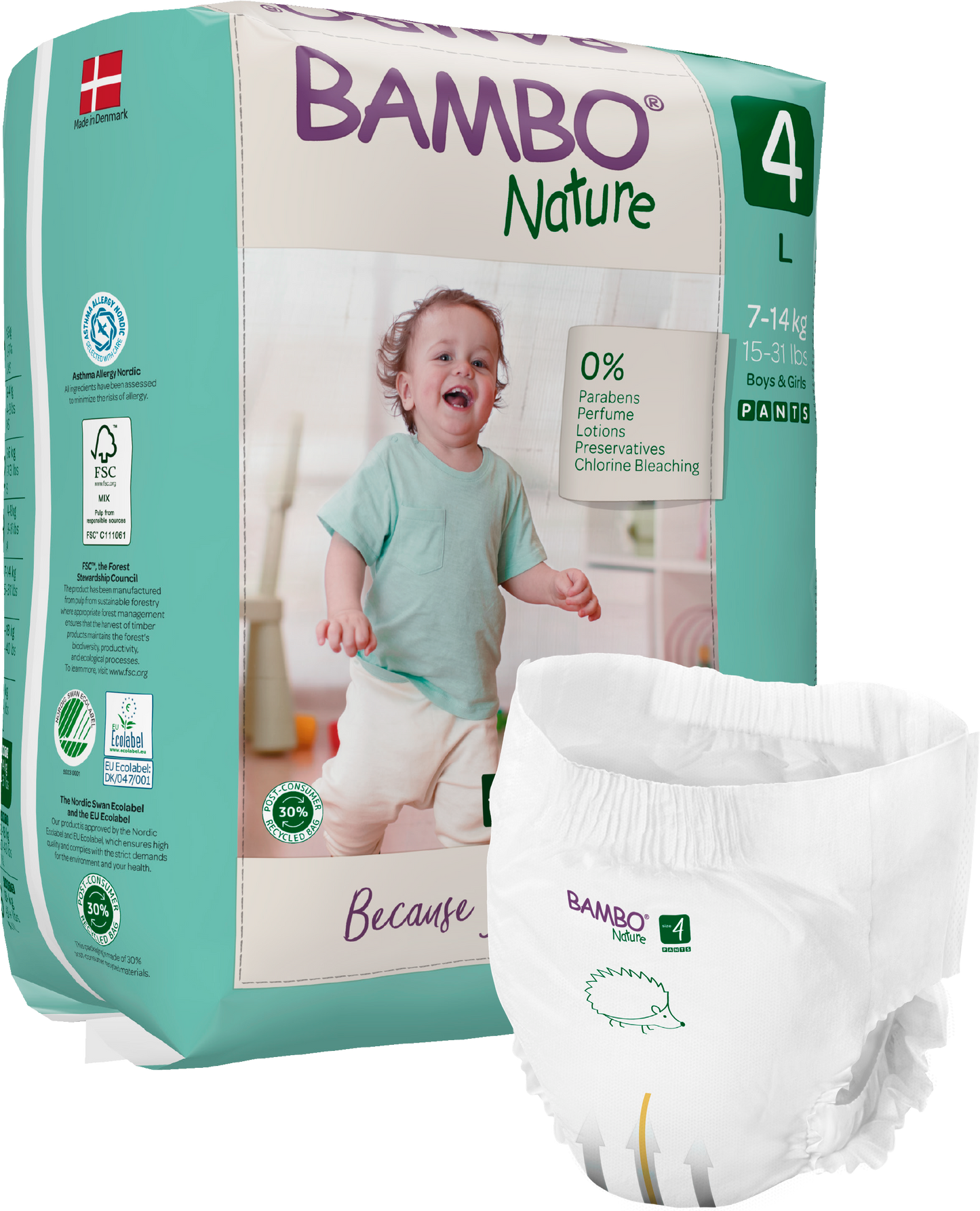 Bambo Nature Training Pants - Size 4 (7-14kg)