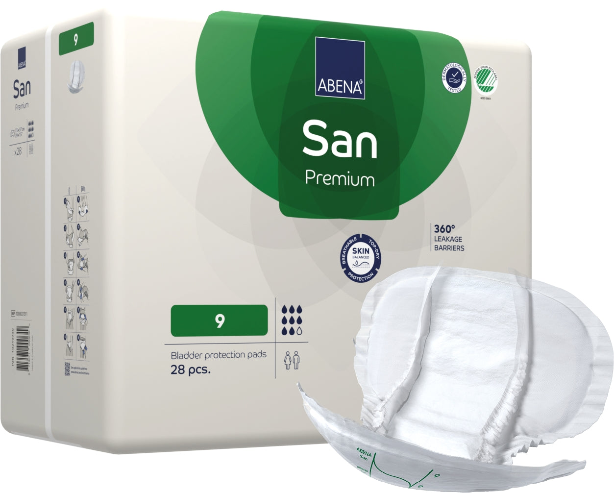 Abena San 9 Shaped Pad (2400ml)