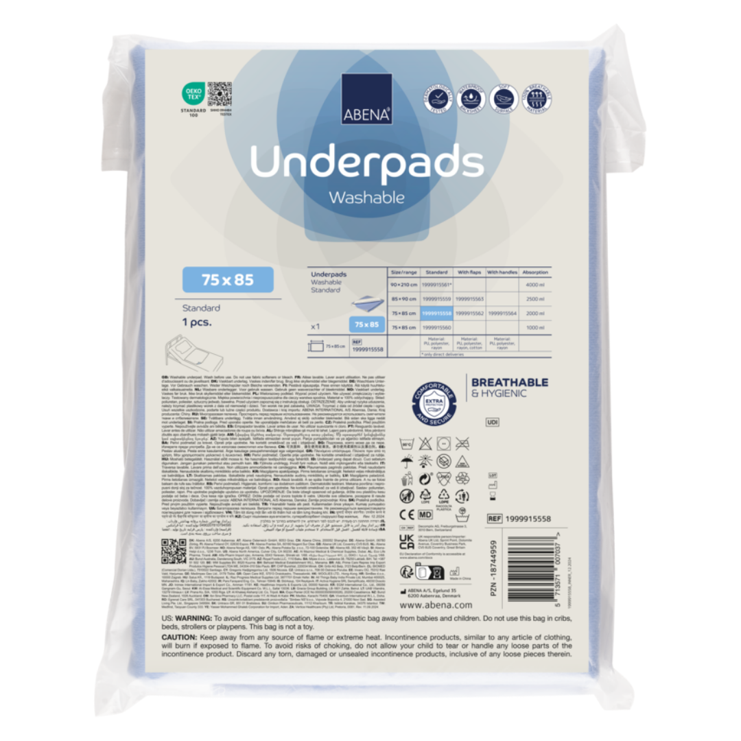 ABENA Washable Bed Pad | 85x75cm | 2000ml Absorbency