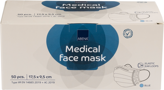 Type IIR Disposable Face Mask with Ear Loops | 3-ply