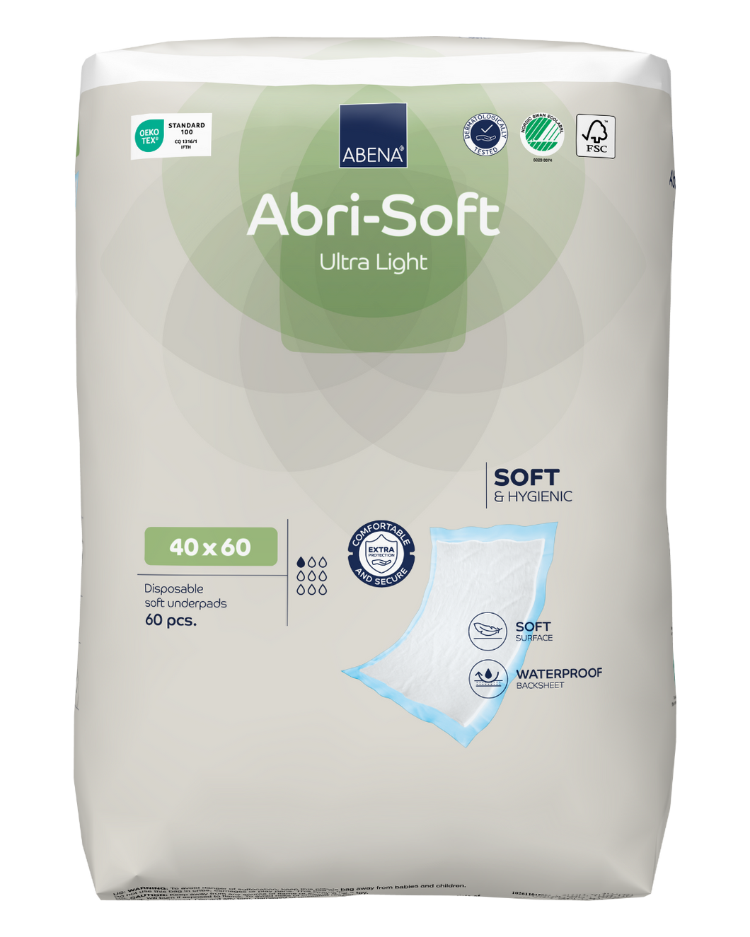 Abri-Soft Ultra Light disposable underpad - 60x40cm