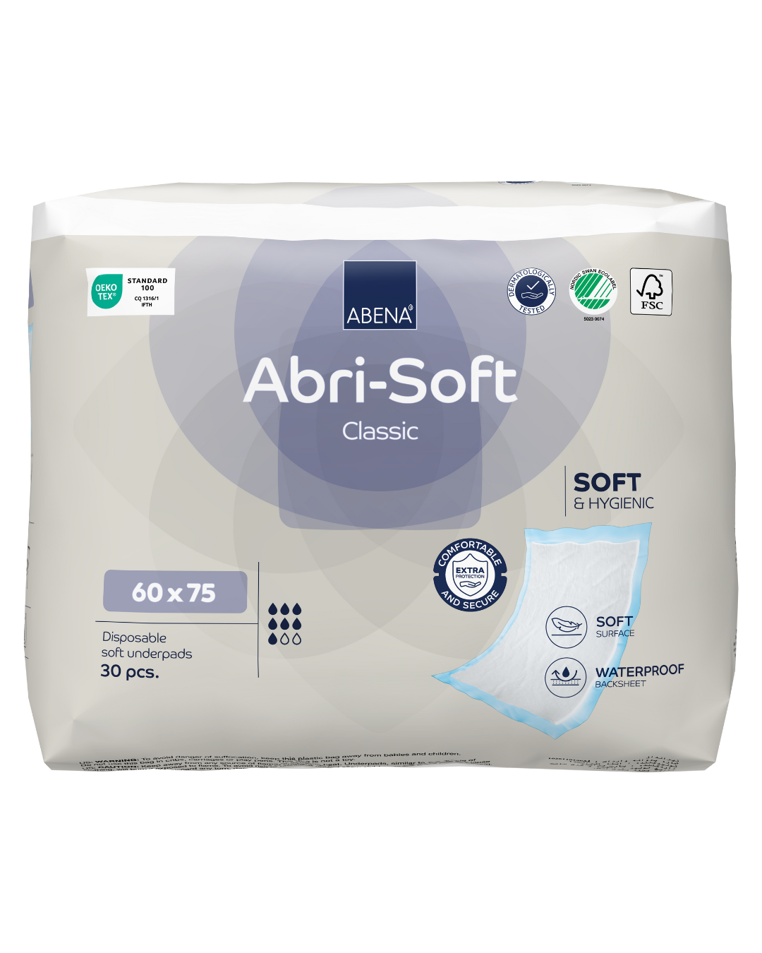 Abri Soft Classic Disposable Underpads 60x75cm