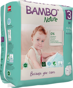 Bambo Nature Eco Nappies - Size 3 (11-20lbs/5-9kg)