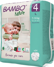 Bambo Nature Eco Nappies - Size 4 (15-40lbs/7-18kg)