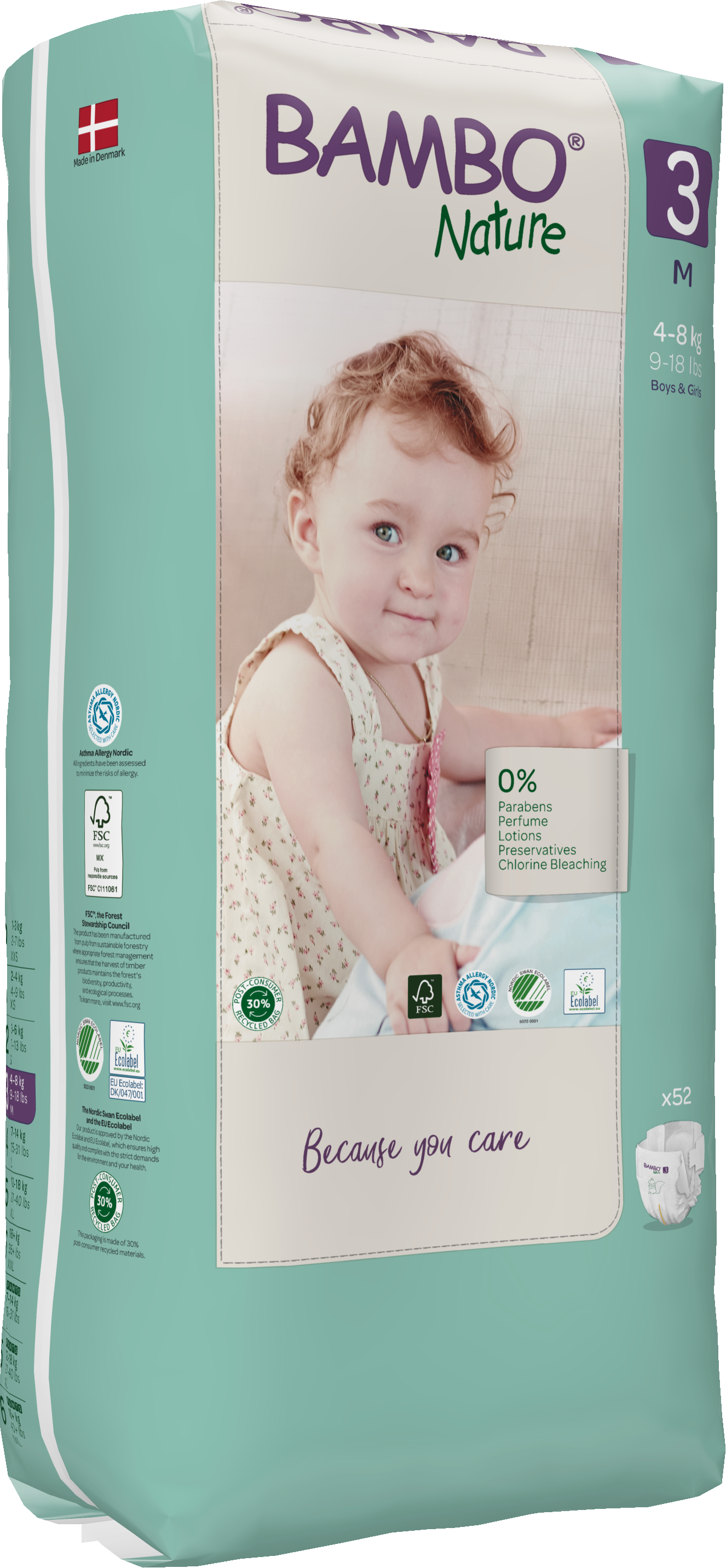 Bambo Nature Eco Nappies - Size 3 Tall Pack (11-20lbs/5-9kg)