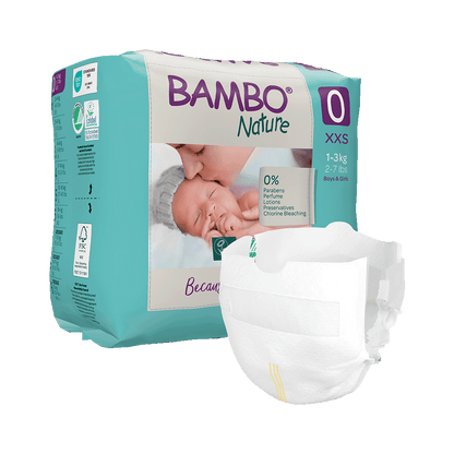 Bambo Nature Nappies - Size 0 (2-7lbs / 1-3kg)